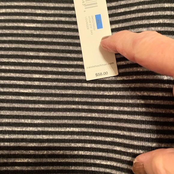 Heather stripe lounger from Midnight by Carole Hochman. NWT in XL - Picture 5 of 6